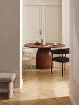 Fold Yuvarlak Ahşap Yemek Masası Ceviz