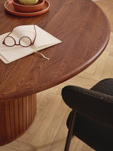 Fold Yuvarlak Ahşap Yemek Masası Ceviz