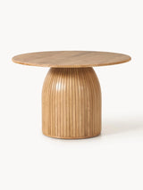 Fold Yuvarlak Ahşap Yemek Masası Meşe