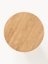 Fold Yuvarlak Ahşap Yemek Masası Meşe