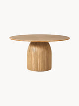 Fold Yuvarlak Ahşap Yemek Masası Meşe