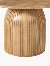 Fold Yuvarlak Ahşap Yemek Masası Meşe