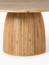 Fold Yuvarlak Ahşap Yemek Masası Meşe