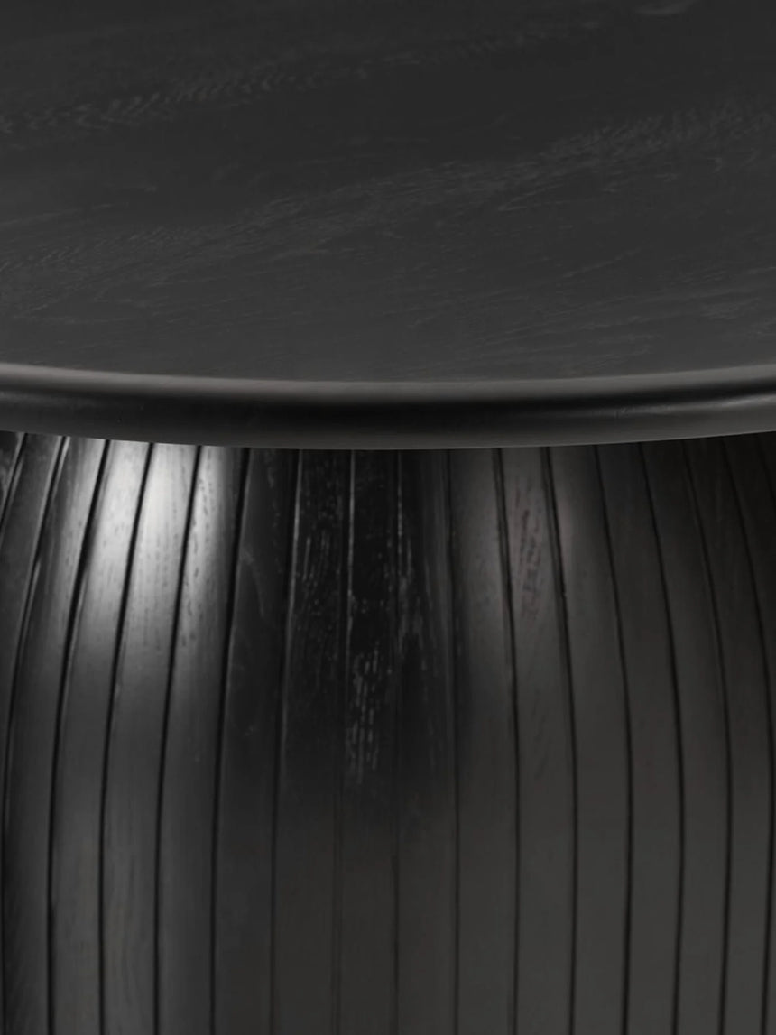 Fold Yuvarlak Ahşap Yemek Masası Siyah