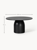 Fold Yuvarlak Ahşap Yemek Masası Siyah