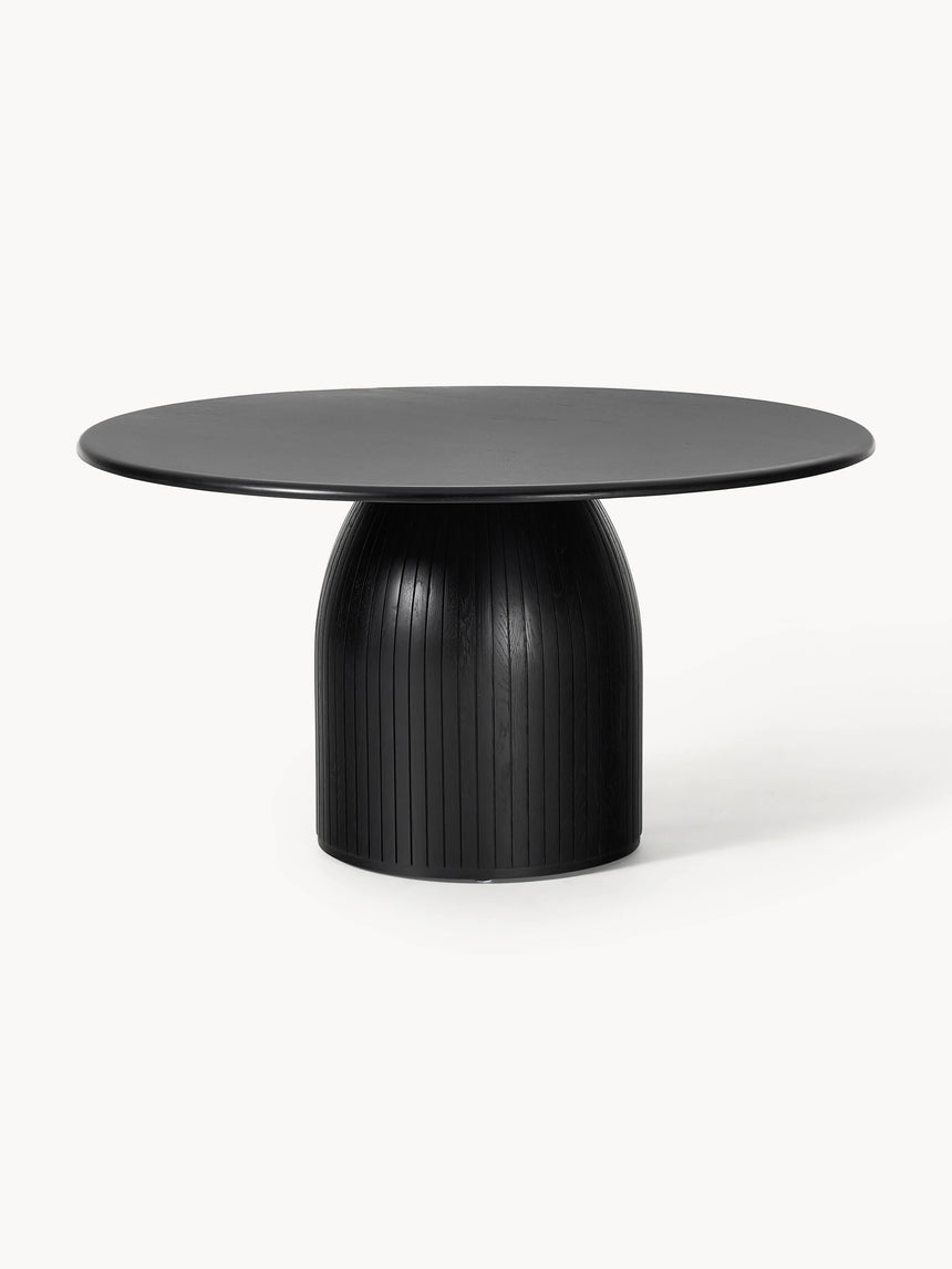 Fold Yuvarlak Ahşap Yemek Masası Siyah
