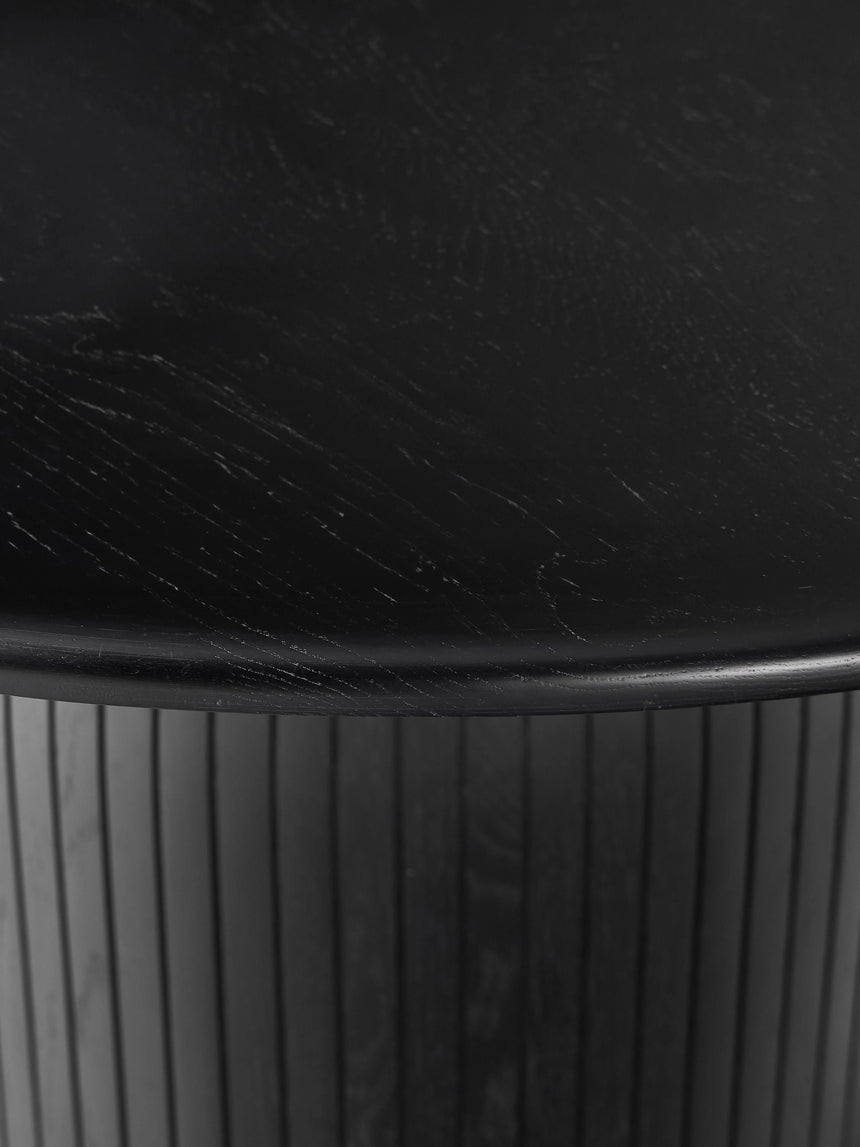 Fold Yuvarlak Ahşap Yemek Masası Siyah