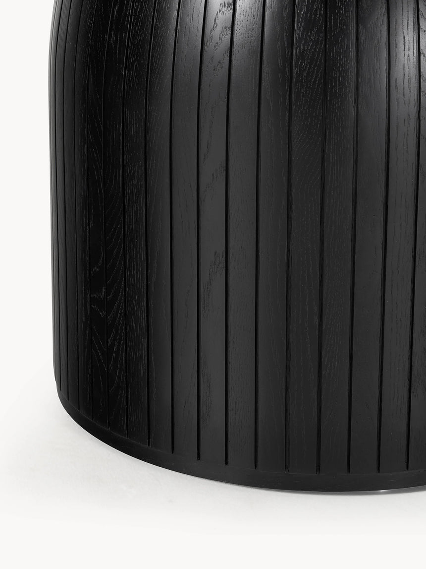 Fold Yuvarlak Ahşap Yemek Masası Siyah