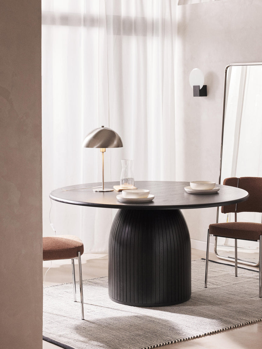 Fold Yuvarlak Ahşap Yemek Masası Siyah