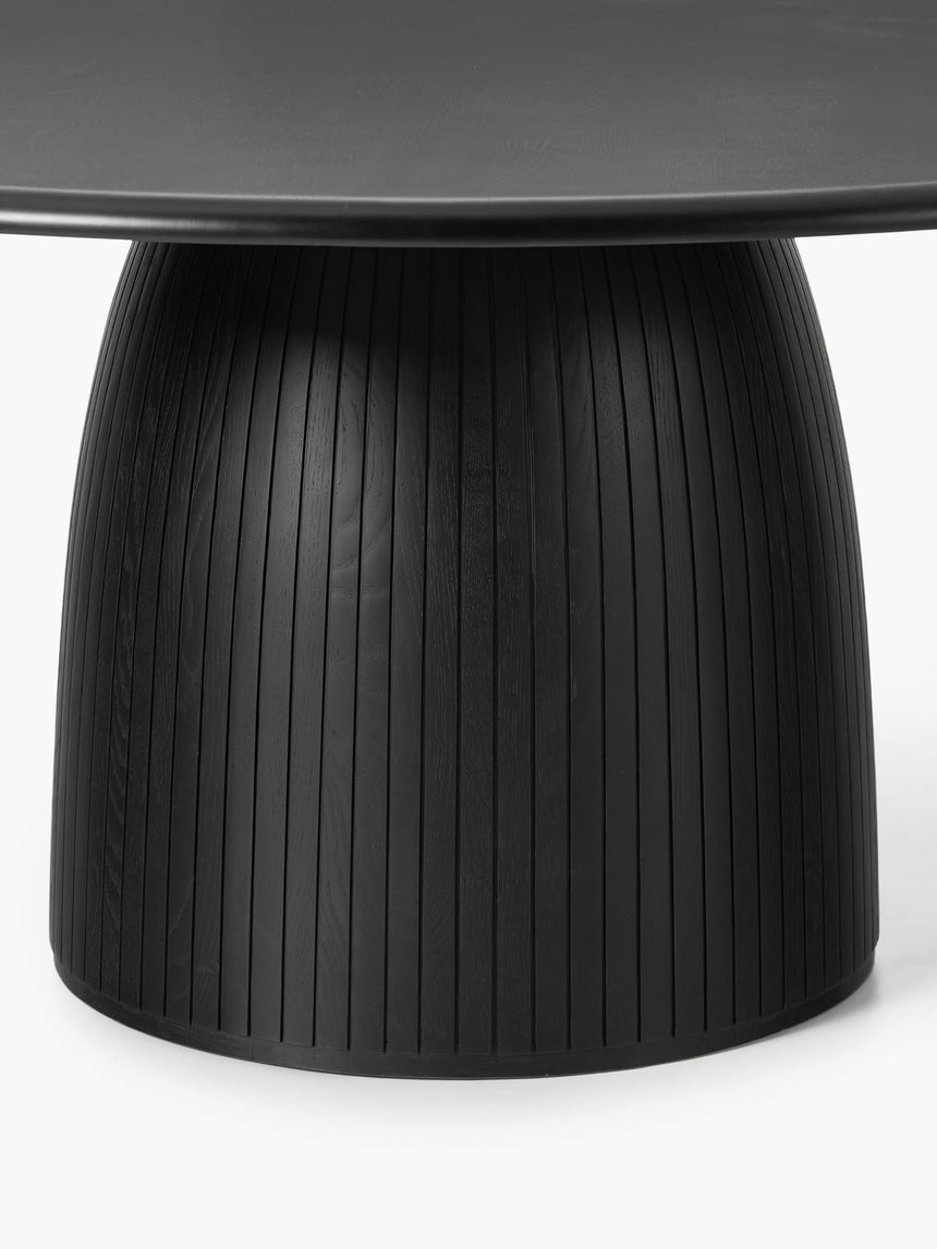 Fold Yuvarlak Ahşap Yemek Masası Siyah