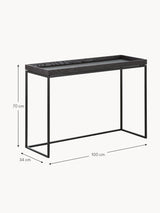 Gama Ahşap Tablalı Metal Dresuar Siyah