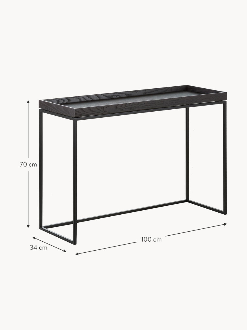 Gama Ahşap Tablalı Metal Dresuar Siyah