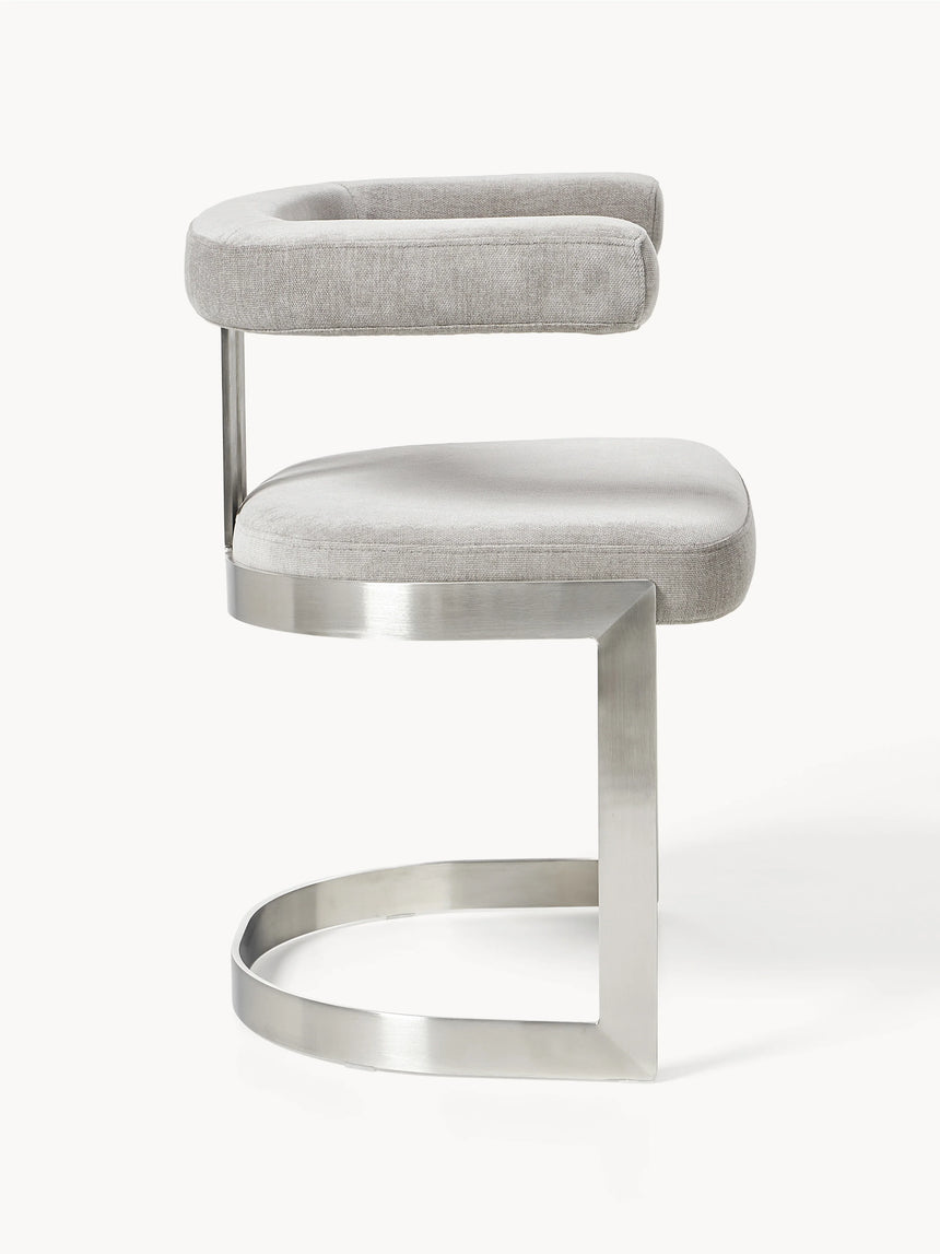 Giro Metal Sandalye Açık Gri Gümüş