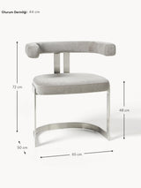 Giro Metal Sandalye Açık Gri Gümüş