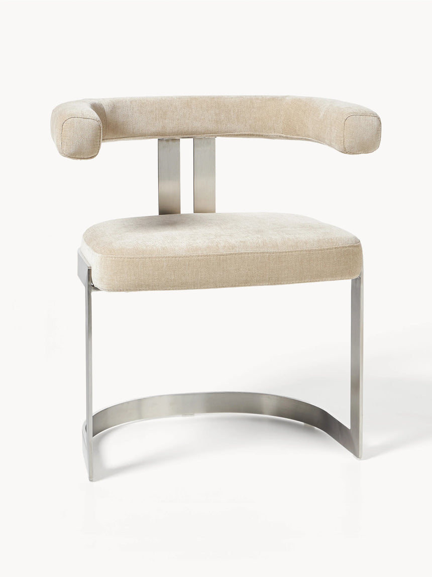 Giro Metal Sandalye Bej Gümüş