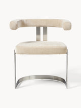 Giro Metal Sandalye Bej Gümüş