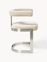 Giro Metal Sandalye Bej Gümüş