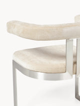 Giro Metal Sandalye Bej Gümüş