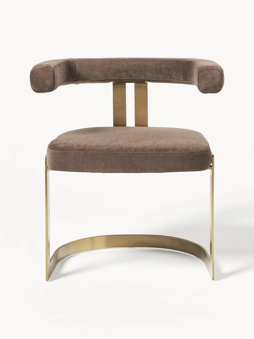 Giro Metal Sandalye Kahve Altın