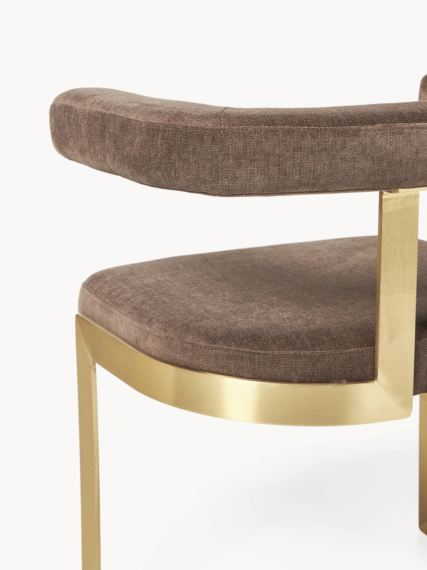 Giro Metal Sandalye Kahve Altın