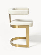 Giro Metal Sandalye Kırık Beyaz Altın