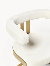 Giro Metal Sandalye Kırık Beyaz Altın