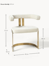 Giro Metal Sandalye Kırık Beyaz Altın