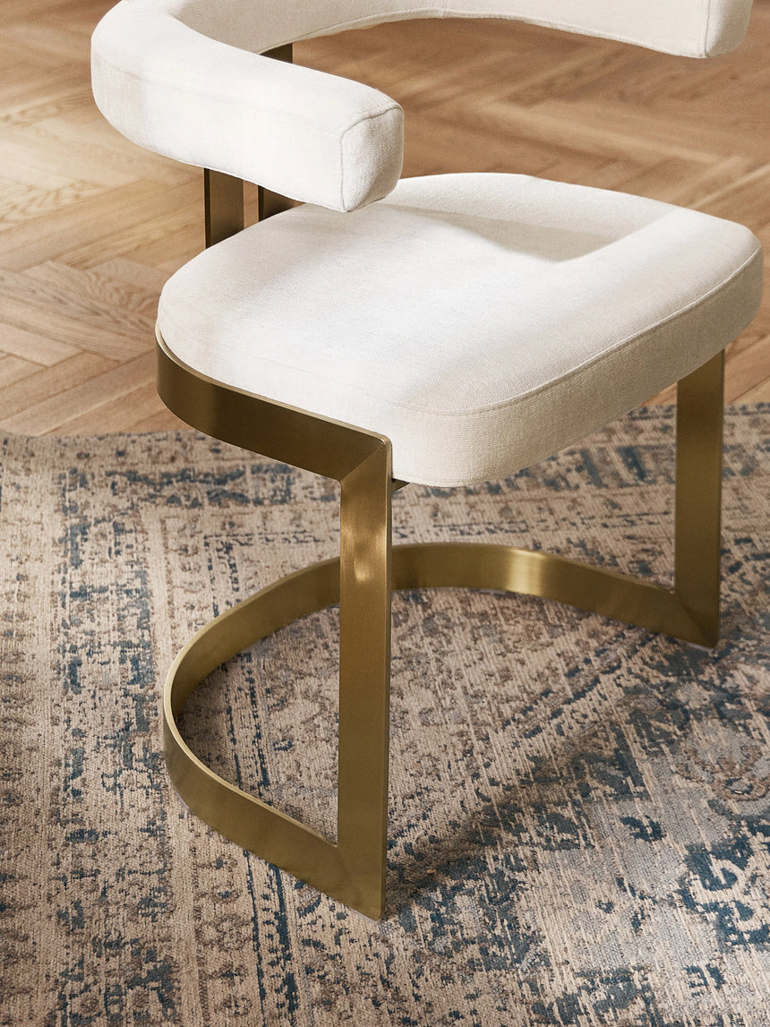 Giro Metal Sandalye Kırık Beyaz Altın