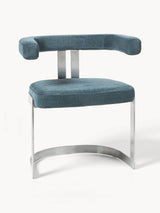 Giro Metal Sandalye Petrol Mavisi Gümüş