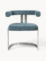 Giro Metal Sandalye Petrol Mavisi Gümüş