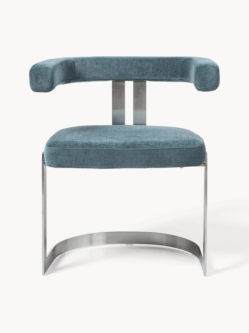 Giro Metal Sandalye Petrol Mavisi Gümüş