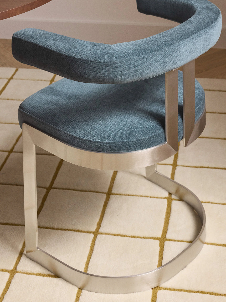 Giro Metal Sandalye Petrol Mavisi Gümüş