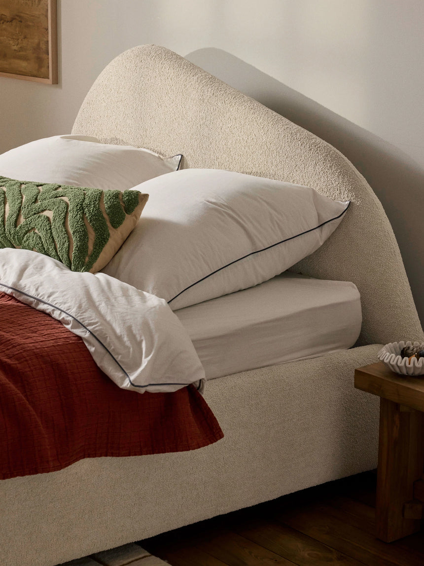 Giuletta Çift Kişilik Karyola Bej Bukle