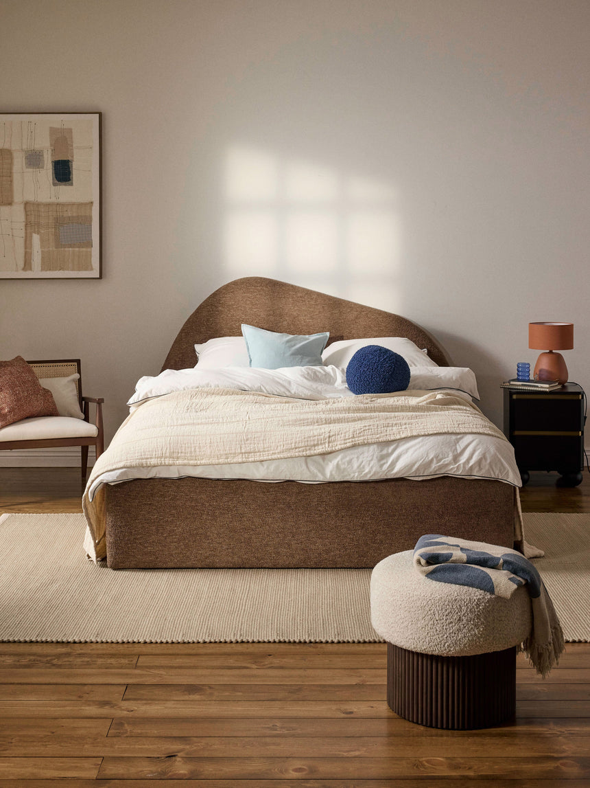 Giuletta Çift Kişilik Karyola Kahve Bukle