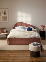 Giuletta Çift Kişilik Karyola Kızıl Kahve Bukle