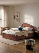 Giuletta Çift Kişilik Karyola Kızıl Kahve Bukle