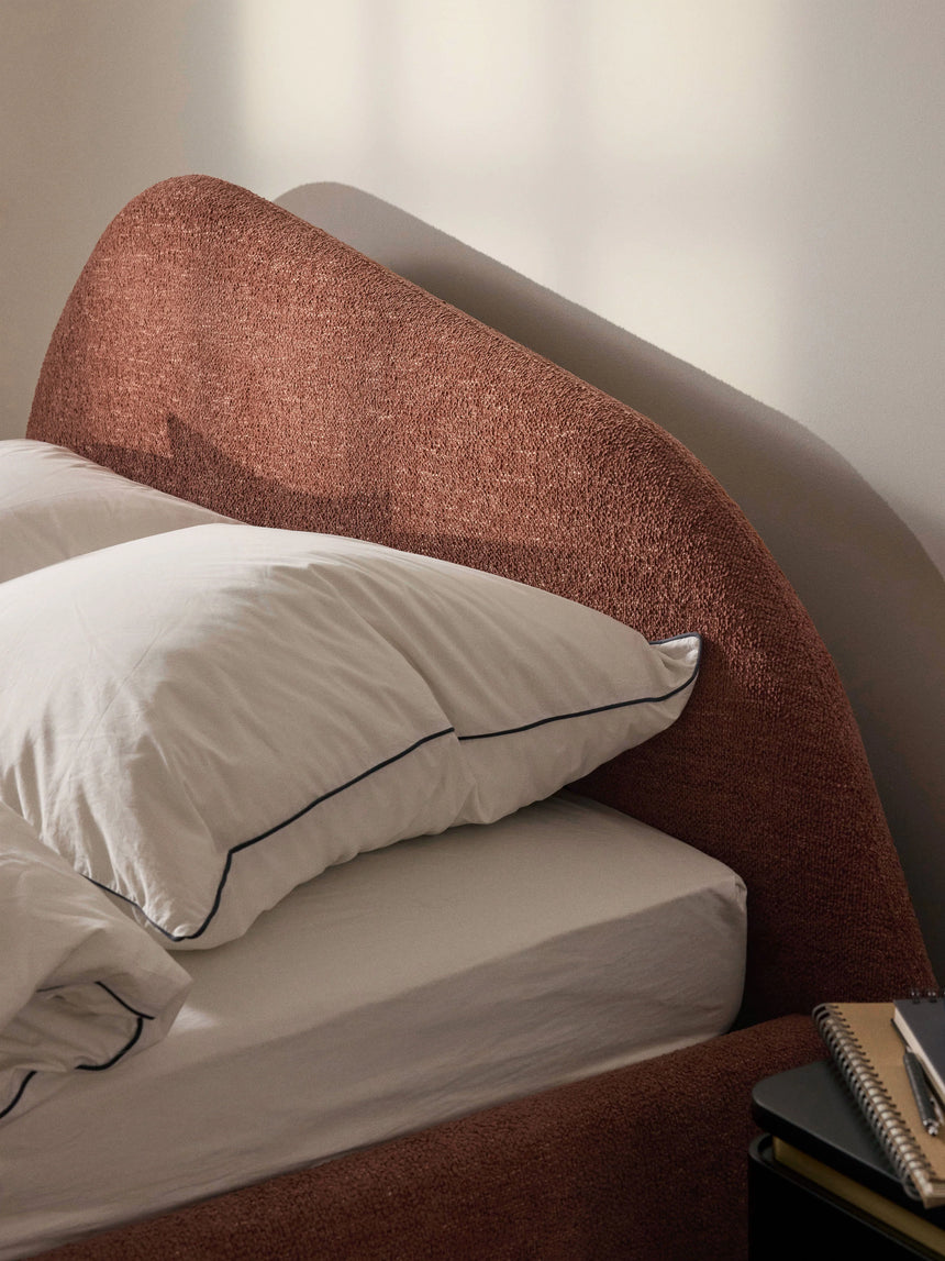 Giuletta Çift Kişilik Karyola Kızıl Kahve Bukle