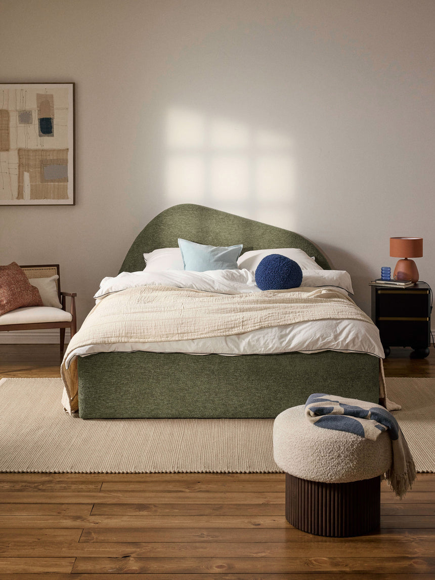 Giuletta Çift Kişilik Karyola Yeşil Bukle