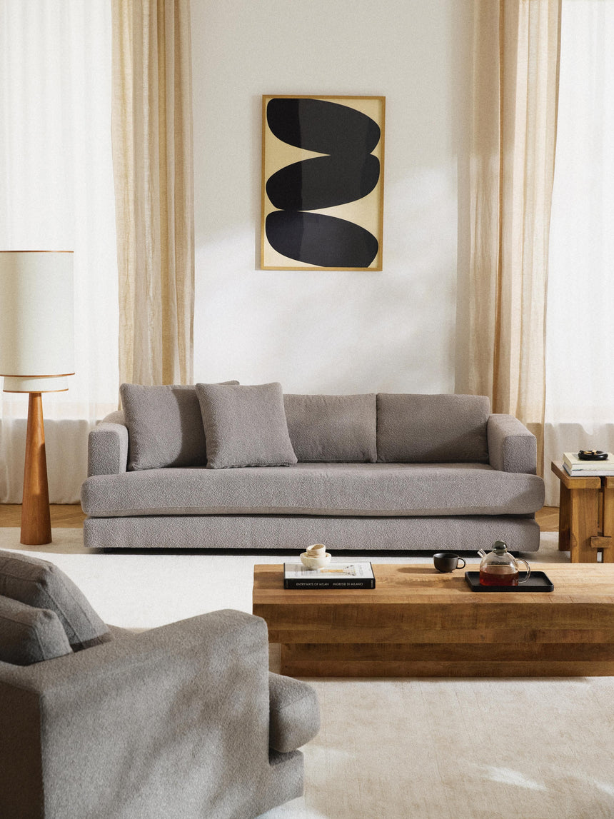 Grand Üçlü Koltuk Gri Bukle