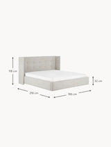 Helga Çift Kişilik Karyola Açık Bej