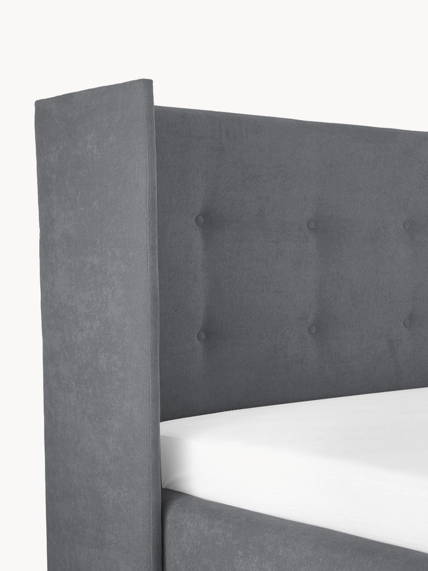 Helga Çift Kişilik Karyola Antrasit