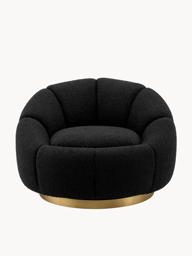 Hessen Tekli Koltuk Siyah Bukle