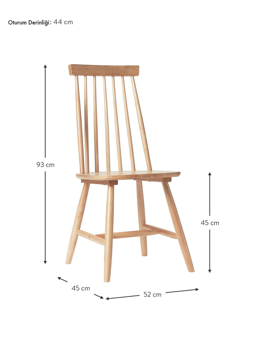 Holz Ahşap Sandalye Natürel