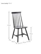 Holz Ahşap Sandalye Siyah