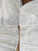 İbiza Yuvarlak Traverten Mermer Yemek Masası