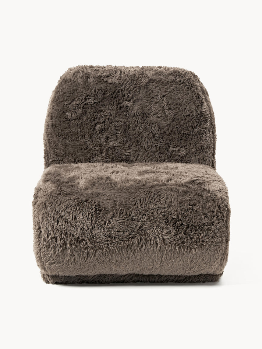 Kast Tekli Koltuk Kahve Cozy Tüylü