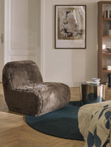 Kast Tekli Koltuk Kahve Cozy Tüylü