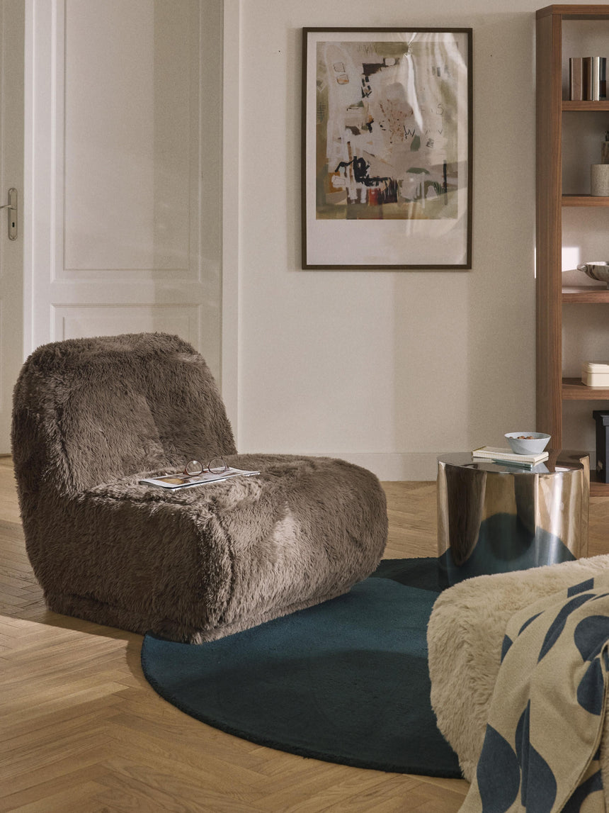 Kast Tekli Koltuk Kahve Cozy Tüylü