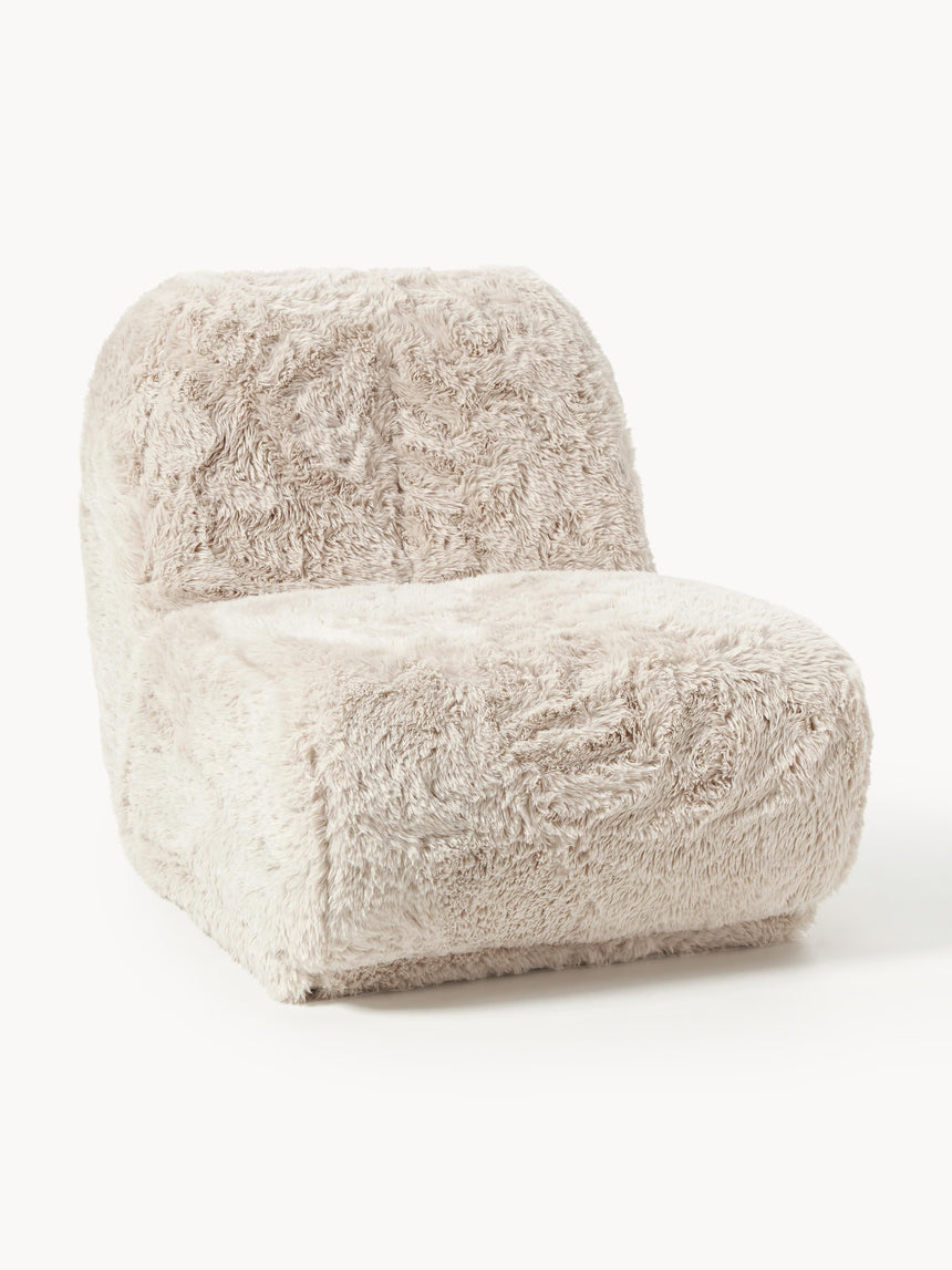 Kast Tekli Koltuk Kırık Beyaz Cozy Tüylü