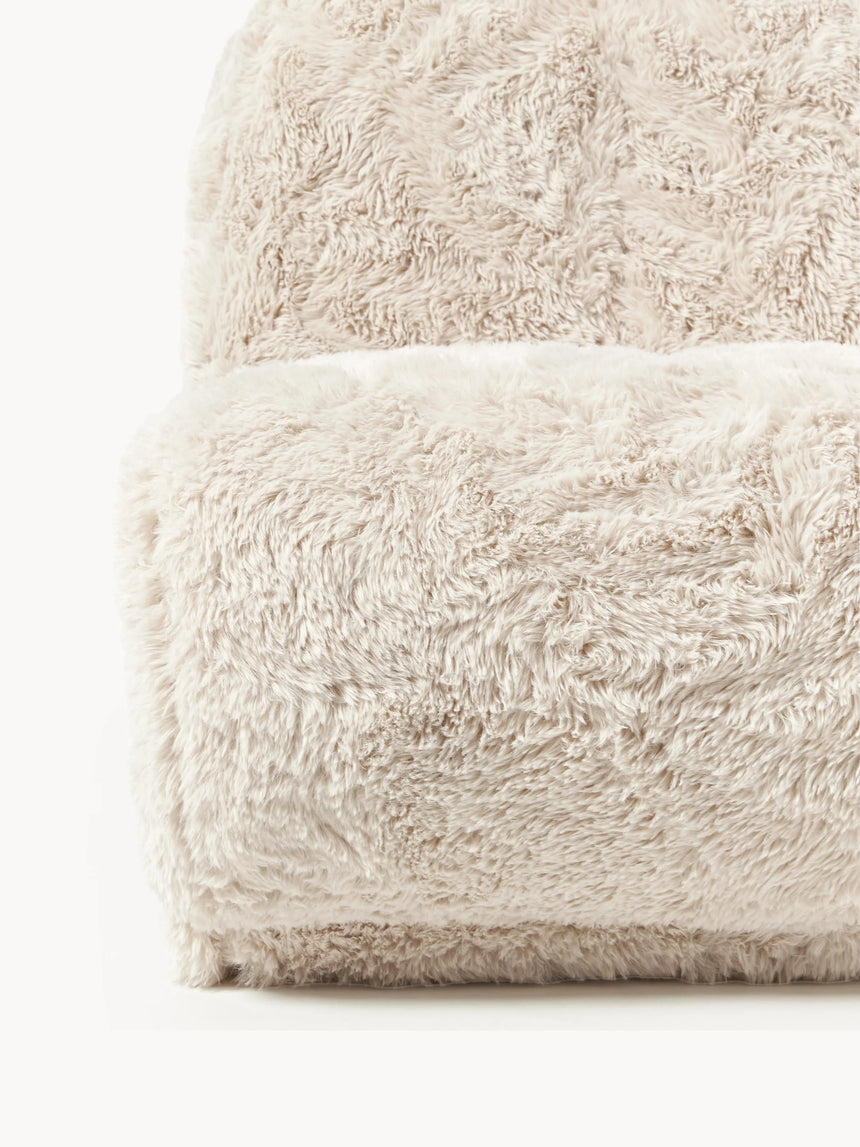 Kast Tekli Koltuk Kırık Beyaz Cozy Tüylü